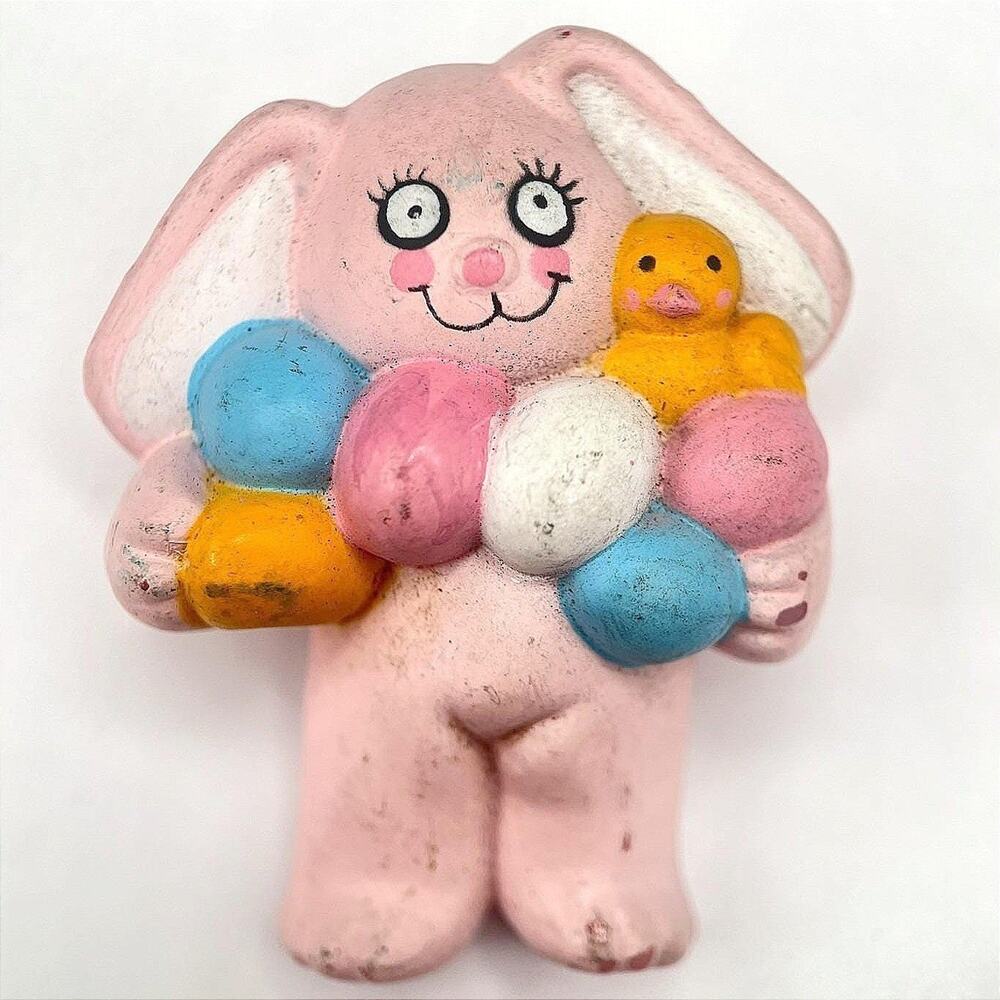Vintage VTG S. Lehman Easter Unlimited 4024 Plastic Easter Bunny Religious Retro